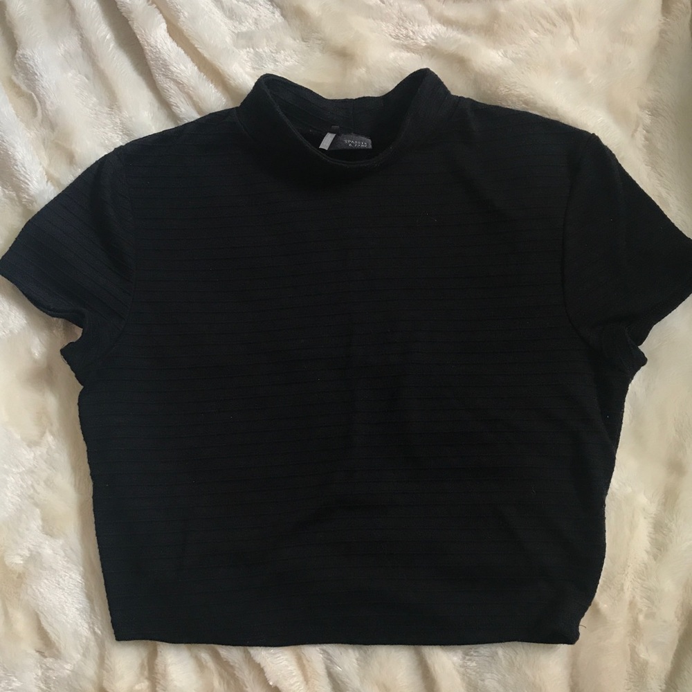 Mock Neck Crop Top